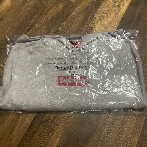 Supreme box logo hoodie inside out grey/red - Picture 2 of 4